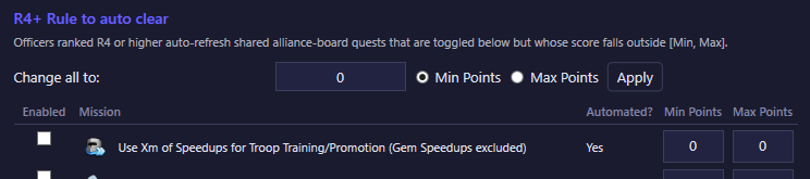 R4+ Rule to auto clear section