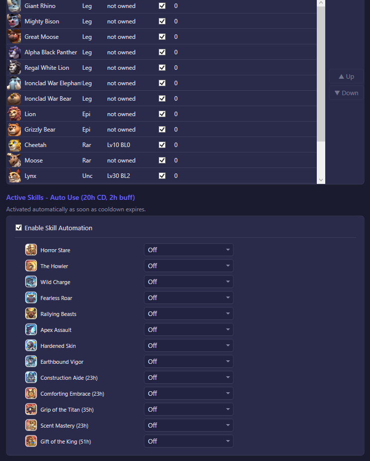 Per-Pet Config table