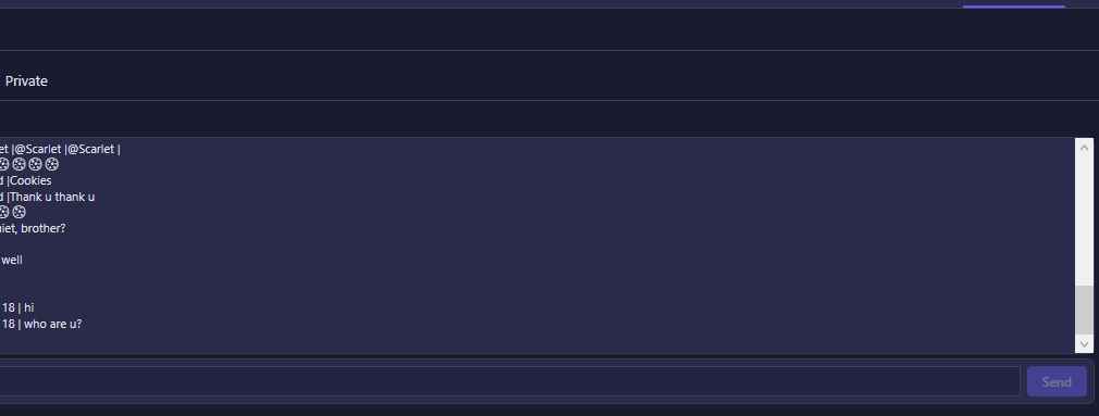 Chat sub-tab showing Kingdom, Alliance, and Private conversations