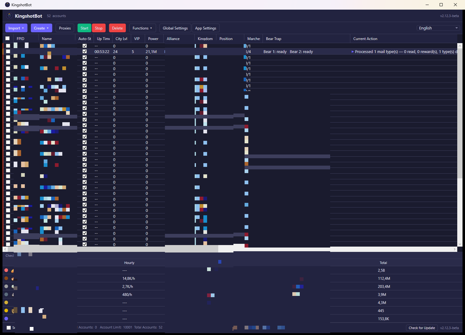 The Functions dropdown menu in the main window toolbar