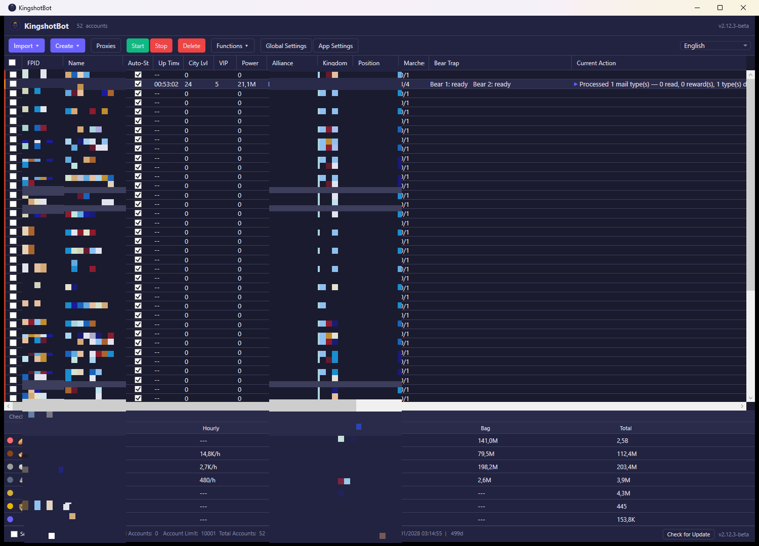 The Import dropdown in the main window toolbar